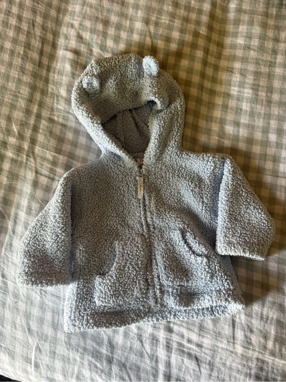 GAP Light Blue Teddy Sherpa Hoodie with Ears